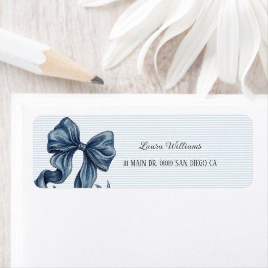 Blaue Jeans Schleife Baby Shower (Insitu)