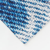 Blaue Jeans-Stofftextur Fleecedecke (Ecke)