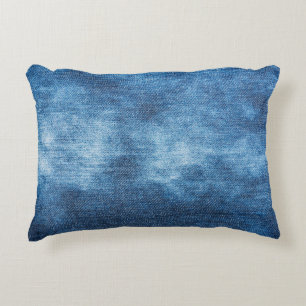 Blaue Jeans-Textur Dekokissen