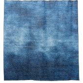 Blaue Jeans-Textur Duschvorhang (Vorderseite)