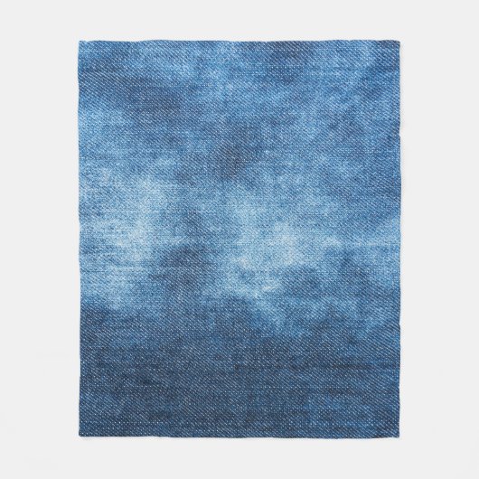 Blaue Jeans-Textur Fleecedecke (Vorderseite)