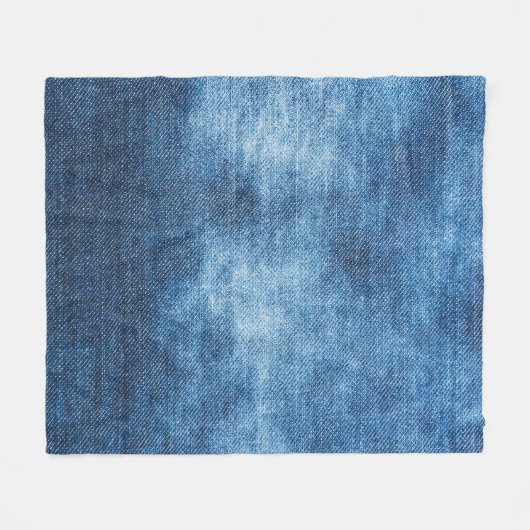 Blaue Jeans-Textur Fleecedecke (Vorderseite (Horizontal))
