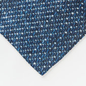 Blaue Jeans-Textur Fleecedecke (Ecke)