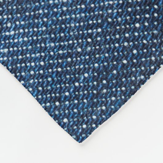 Blaue Jeans-Textur Fleecedecke (Ecke)