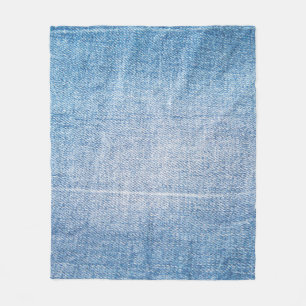 Blaue Jeans-Textur Fleecedecke