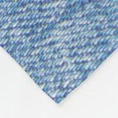 Blaue Jeans-Textur Fleecedecke (Ecke)