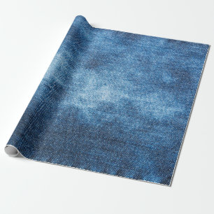 Blaue Jeans-Textur Geschenkpapier