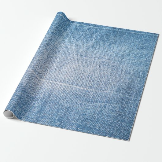 Blaue Jeans-Textur Geschenkpapier (Ungerollt)