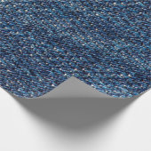 Blaue Jeans Textur Hintergrund. Geschenkpapier (Ecke)