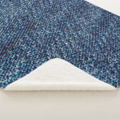 Blaue Jeans Textur Hintergrund. Sherpadecke (3/4)