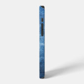 Blaue Jeans-Textur iPhone Hülle (Linke Seite)