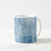 Blaue Jeans-Textur Kaffeetasse (VorderseiteRechts)