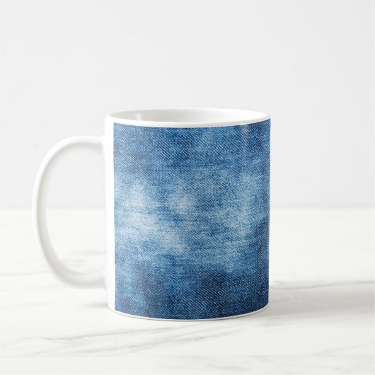 Blaue Jeans-Textur Kaffeetasse (Links)