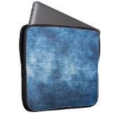Blaue Jeans-Textur Laptopschutzhülle (Vorne Rechts)