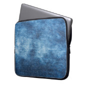 Blaue Jeans-Textur Laptopschutzhülle (Vorderseite Links)