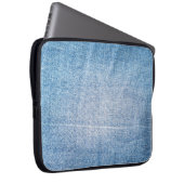 Blaue Jeans-Textur Laptopschutzhülle (Vorne Rechts)