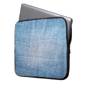 Blaue Jeans-Textur Laptopschutzhülle (Vorderseite Links)