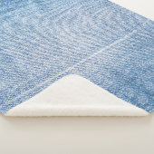Blaue Jeans-Textur Sherpadecke (3/4)