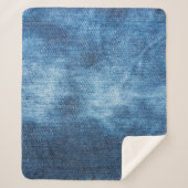 Blaue Jeans-Textur Sherpadecke (Vorderseite)