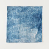 Blaue Jeans-Textur Wandteppich (Vorderseite (Horizontal))