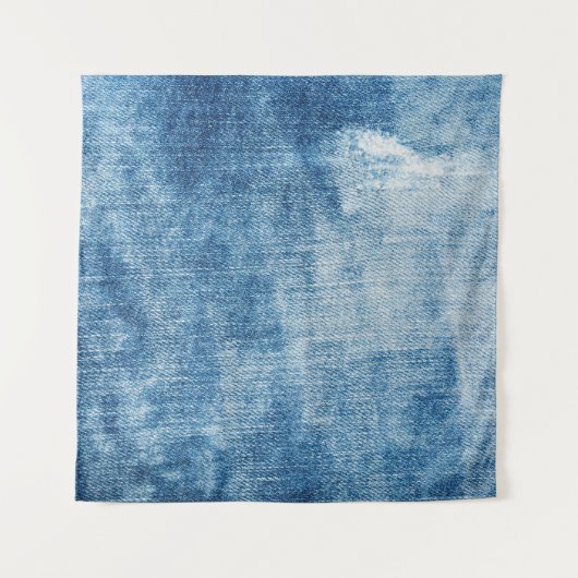 Blaue Jeans-Textur Wandteppich (Vorderseite)