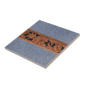 Blaue Jeans und Gürtel Fliese (Seite)