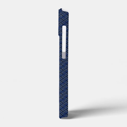 Blaue Jeansmuster Case-Mate iPhone Hülle (Rückseite / Links)