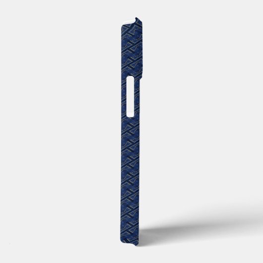 Blaue Jeansmuster Case-Mate iPhone Hülle (Rückseite / Rechts)