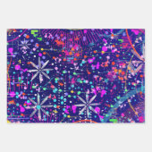 Blaue Jubiläums-Abstraktkunst  Geschenkpapier Set (Vorderseite 3)