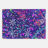 Blaue Jubiläums-Abstraktkunst  Geschenkpapier Set (Vorderseite 2)