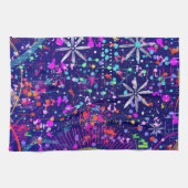 Blaue Jubiläums-Abstraktkunst Geschirrtuch (Horizontal)