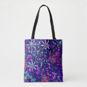 Blaue Jubiläums-Abstraktkunst  Tasche (Vorderseite)