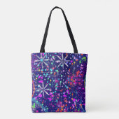 Blaue Jubiläums-Abstraktkunst  Tasche (Rückseite)