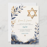 Blaue jüdische Israel Davidstern-Hochzeit