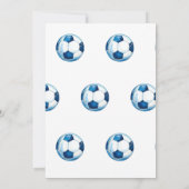 Blaue Jugendfußball-Geburtstagsfeier Einladung (Rückseite)