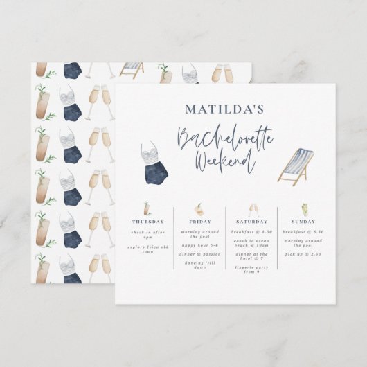 Blaue, junge Bachelorette (Vorne/Hinten)