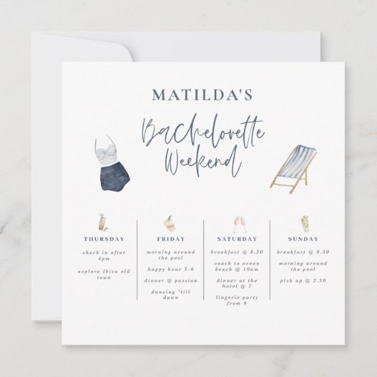 Blaue, junge Bachelorette (Vorderseite)