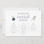 Blaue, junge Bachelorette (Vorderseite)