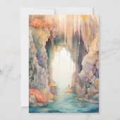 Blaue Jungen unter den Meereslebewesen 1. Geburtst Einladung (Rückseite)