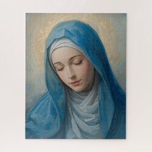 Blaue Jungfrau-Maria-Bild Puzzle