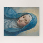 Blaue Jungfrau-Maria-Bild Puzzle (Horizontal)