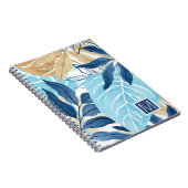 Blaue Jungle-Blätter Notizblock (Rechte Seite)