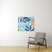 Blaue Jungle-Blätter Wandteppich (Beispiel (Horizontal))