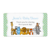 Blaue Jungle Tiere Wasser Flasche Gefallen (Vorne)