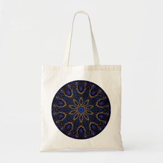 Blaue Juwel-Kaleidoskop-Taschen-Tasche Tragetasche (Vorne)