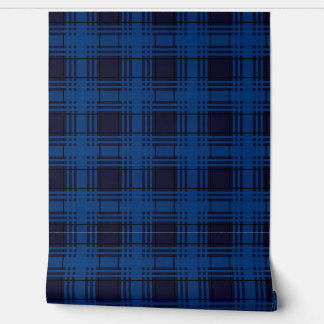 Blaue Juwel-Tartan-Karo Tapete
