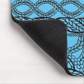 BLAUE KABEL-GESTRICKT Mauspad (Ecke)