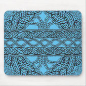 BLAUE KABEL-GESTRICKT Mauspad (Vorne)