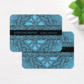 BLAUE KABEL STRICK 3.5x2.5 Visitenkarte (Schreibtisch)