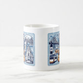 Blaue Kachel über Lissabon und die portugiesische Kaffeetasse (Mittel)